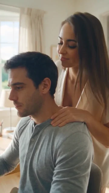 Still from episode 1 of My Wife's Best Friend: Riley Reid's twin moves in with a married couple